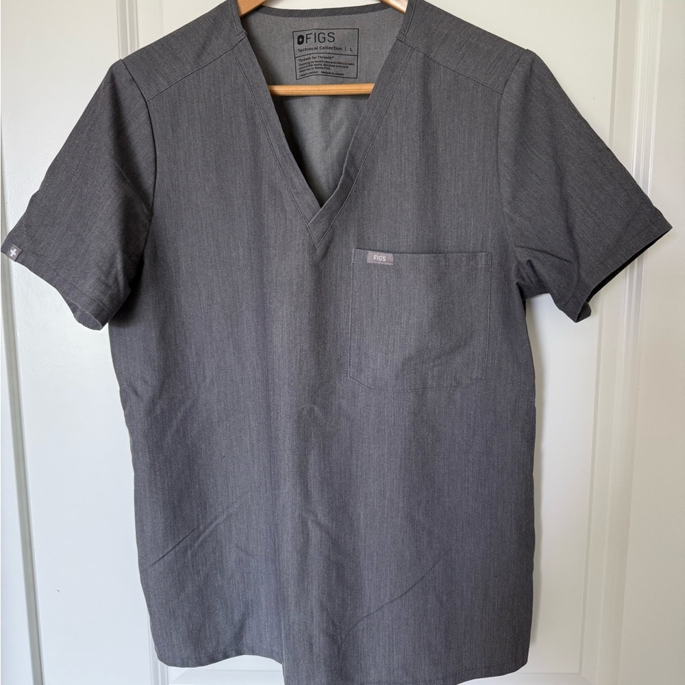 Figs Catarina Scrub top- Graphite